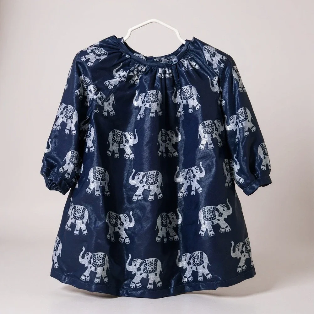 peek little peanut velvet elephant dress XXS / 6-12M NWT